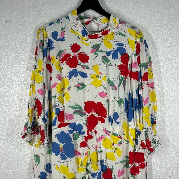 Rixo X Target Floral Mock Neck Cascade Ruffle Dress Maxi 20/22W EUC - Picture 7 of 10